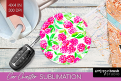 Fruit Car Coaster - Summer Coaster PNG Sublimation Product Image 1