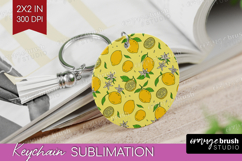 Summer Fruit Keychain PNG - Fruit Keychain Sublimation Product Image 1