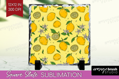Summer Fruit Slate PNG - Fruit Square Slate Sublimation Product Image 1