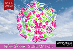 Fruit Wind Spinner Sublimation PNG - Summer Round Template Product Image 1