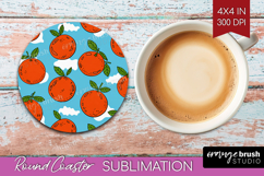 Summer Fruit Round Coaster - Fruit Coaster PNG Sublimation Product Image 1