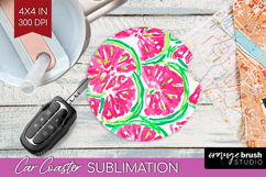 Fruit Car Coaster - Summer Coaster PNG Sublimation Product Image 1