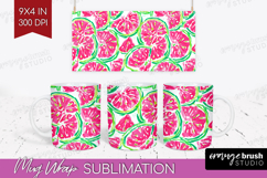 Fruit Mug Wrap - Summer Mug PNG Sublimation Product Image 1