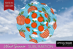 Summer Fruit Wind Spinner Sublimation PNG - Fruit Round Product Image 1