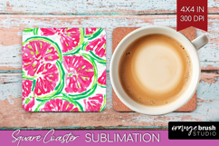 Fruit Square Coaster - Summer Coaster PNG Sublimation Product Image 1