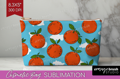 Summer Fruit Cosmetic Bag - Fruit Makeup Bag PNG Sublimation Product Image 1