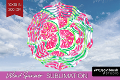 Fruit Wind Spinner Sublimation PNG - Summer Round Template Product Image 1