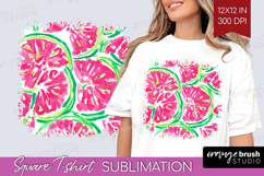 Fruit Square Tshirt Background - Summer PNG Sublimation Product Image 1