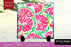 Fruit Slate PNG - Summer Square Slate Sublimation Product Image 1