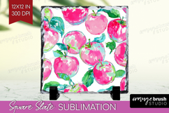 Fruit Slate PNG - Summer Square Slate Sublimation Product Image 1