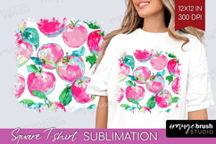Fruit Square Tshirt Background - Summer PNG Sublimation Product Image 1