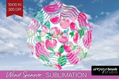 Fruit Wind Spinner Sublimation PNG - Summer Round Template Product Image 1