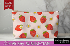 Summer Fruit Cosmetic Bag - Fruit Makeup Bag PNG Sublimation Product Image 1