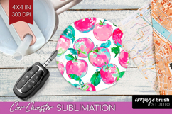 Fruit Car Coaster - Summer Coaster PNG Sublimation Product Image 1