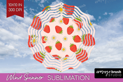 Summer Fruit Wind Spinner Sublimation PNG - Fruit Round Product Image 1