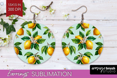 Summer Fruit Round Earrings - Fruit PNG Sublimation Product Image 1
