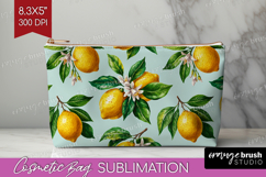 Summer Fruit Cosmetic Bag - Fruit Makeup Bag PNG Sublimation Product Image 1