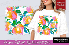 Fruit Square Tshirt Background - Summer PNG Sublimation Product Image 1