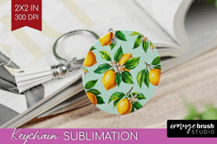 Summer Fruit Keychain PNG - Fruit Keychain Sublimation Product Image 1