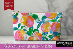 Fruit Cosmetic Bag - Summer Makeup Bag PNG Sublimation Product Image 1