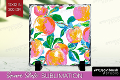 Fruit Slate PNG - Summer Square Slate Sublimation Product Image 1