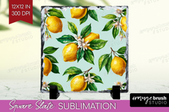 Summer Fruit Slate PNG - Fruit Square Slate Sublimation Product Image 1