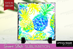 Fruit Slate PNG - Summer Square Slate Sublimation Product Image 1