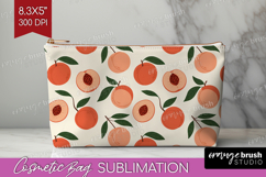 Summer Fruit Cosmetic Bag - Fruit Makeup Bag PNG Sublimation Product Image 1