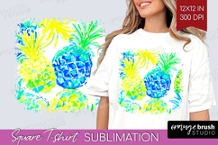 Fruit Square Tshirt Background - Summer PNG Sublimation Product Image 1
