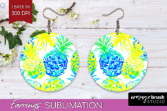 Fruit Round Earrings - Summer PNG Sublimation Product Image 1
