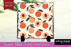 Summer Fruit Slate PNG - Fruit Square Slate Sublimation Product Image 1
