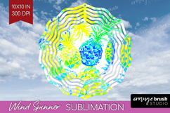 Fruit Wind Spinner Sublimation PNG - Summer Round Template Product Image 1