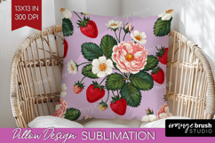 Summer Fruit Pillow Sublimation - Fruit Pillow Cover PNG Product Image 1