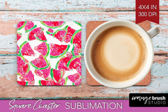 Fruit Square Coaster - Summer Coaster PNG Sublimation Product Image 1