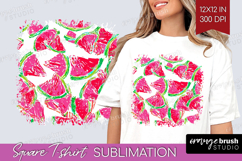 Fruit Square Tshirt Background - Summer PNG Sublimation Product Image 1