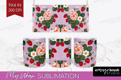 Summer Fruit Mug Wrap - Fruit Mug PNG Sublimation Product Image 1