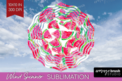 Fruit Wind Spinner Sublimation PNG - Summer Round Template Product Image 1