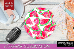 Fruit Car Coaster - Summer Coaster PNG Sublimation Product Image 1