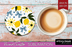 Summer Fruit Round Coaster - Fruit Coaster PNG Sublimation Product Image 1
