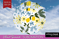 Summer Fruit Wind Spinner Sublimation PNG - Fruit Round Product Image 1