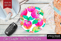 Fruit Car Coaster - Summer Coaster PNG Sublimation Product Image 1