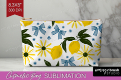 Summer Fruit Cosmetic Bag - Fruit Makeup Bag PNG Sublimation Product Image 1
