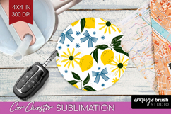 Summer Fruit Car Coaster - Fruit Coaster PNG Sublimation Product Image 1