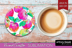 Fruit Round Coaster - Summer Coaster PNG Sublimation Product Image 1