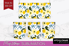 Summer Fruit Mug Wrap - Fruit Mug PNG Sublimation Product Image 1