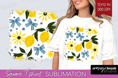 Summer Fruit Square Tshirt Background - Fruit PNG Product Image 1