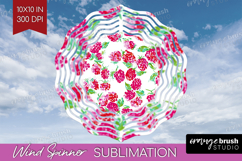 Fruit Wind Spinner Sublimation PNG - Summer Round Template Product Image 1