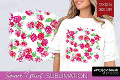 Fruit Square Tshirt Background - Summer PNG Sublimation Product Image 1