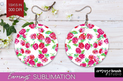 Fruit Round Earrings - Summer PNG Sublimation Product Image 1
