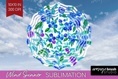 Fruit Wind Spinner Sublimation PNG - Summer Round Template Product Image 1